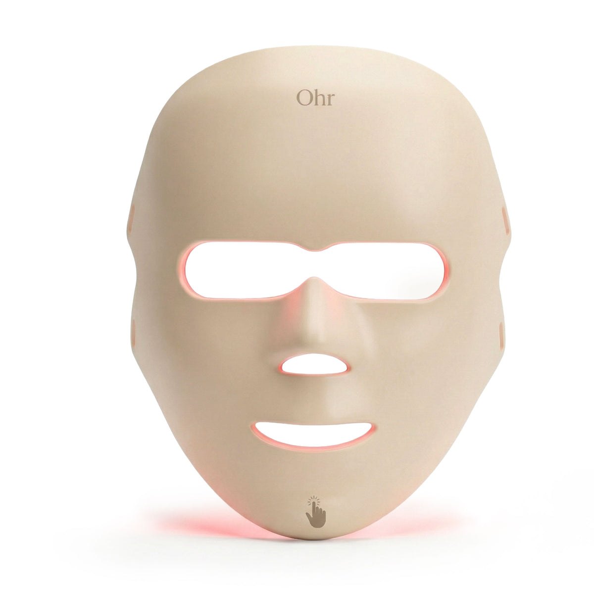 Front view of the 7-color LED face mask
